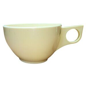 Vintage Butter Yellow Spaulding Ware Chicago Melamine Tea Cup Mug Melmac